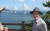 문재인 대통령이 경남 거제시에 위치한 저도를 방문해 산책로 전망대에서 바다를 조망하고 있다. [청와대사진기자단]