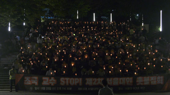 서울대 촛불집회 “조국 장관되면 공정·정의 배반”