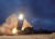 북한 조선중앙TV가 8월 11일 전날 함경남도 함흥 일대에서 실시한 2발의 단거리 발사체 발사 장면을 사진으로 공개했다. / 사진:연합뉴스