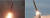 북한이 지난7월 31일 발사한 &#39;대구경조종방사포&#39;의 탄체(왼쪽)과 지난 8월 24일 발사한 &#39;초대형 방사포&#39;의 탄체. [연합뉴스]