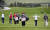 미국 팀 선수들이 10일 열린 솔하임컵 연습 라운드에서 1번 홀 페어웨이를 걷고 있다. [AP=연합뉴스]