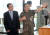 이해찬 더불어민주당 대표(왼쪽)가 10일 서울 용산구 합동참모본부를 방문해 박한기 합참의장으로부터 설명을 듣고 있다. 국회사진기자단