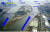낙동강 하굿둑 인근 지형. 사진 아래쪽이 북쪽, 사진 위쪽이 남쪽(바다쪽)이다. 17일 개방되는 수문은 좌안 8번 수문이다. [환경부 제공]