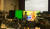 삼성전자가 자체 제작한 8K 데모 동영상을 QLED 8K TV(가운데)로 상영하고 있다. 왼쪽에 있는 LG 올레드 8K TV에선 나오지 않는다. 김영민 기자