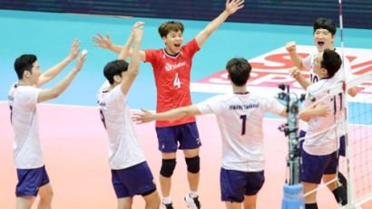 한국 남자배구, 숙적 일본 누르고 아시아선수권 5연승
