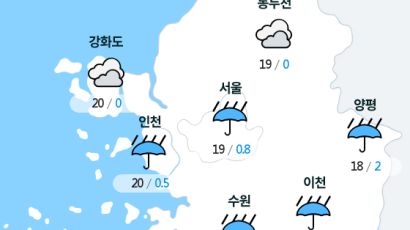 [실시간 수도권 날씨] 오후 2시 현재 대체로 흐리고 비