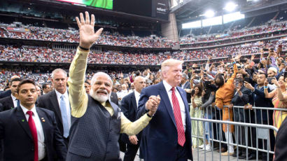 [사진] 트럼프·모디, 인도계 미국인 행사 참석
