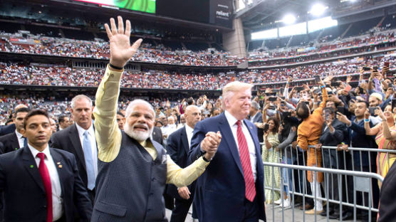 [사진] 트럼프·모디, 인도계 미국인 행사 참석