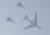  국경절을 앞두고 지난 22일 중국 인민해방군 공군 비행기가 베이징시 상공을 날고 있다. 미세먼지가 많아 비행기가 뿌옇게 보인다. [로이터=연합뉴스]