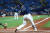 탬파베이 최지만이 25일 양키스전에서 연장 12회 끝내기 홈런을 터뜨렸다. [USA투데이=연합뉴스]