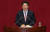 권성동 자유한국당 의원이 26일 서울 여의도 국회 본회의장에서 열린 정기국회에서 정치분야 대정부 질의를 하고 있다. [뉴스1]