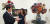 조형물을 만들고 확대한 사진과 함께 전시하는 박효진 작가(오른쪽)가 전시를 후원한 하나은행의 박찬범 런던지점장과 대화하고 있다. 런던=김성탁 특파원