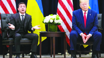 [사진] 트럼프, 우크라이나 대통령과 회담