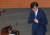조국 법무부 장관이 26일 오후 국회 본회의장에서 정치분야 대정부 질문에서 발언대로 향하고 있다. 김경록 기자