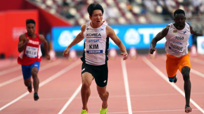 남자 100m 김국영, 세계육상선수권 준결승행 실패