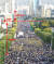 박성중 자유한국당 의원이 제시한 28일 조국 수호 시위 관련 사진 [자료 박성중 의원실]