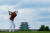 허미정이 29일 열린 LPGA 투어 인디 위민 인 테크 챔피언십 3라운드에서 15번 홀 티샷을 시도하고 있다. [AFP=연합뉴스]