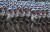 중국의 1일 천안문 광장에서 열린 열병식 장면. [EPA=연합뉴스]