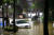 제18호 태풍 &#39;미탁&#39;으로 강원도 삼척에 400㎜의 폭우가 쏟아져 삼척 시내 도로가 물에 잠겼다. [연합뉴스]
