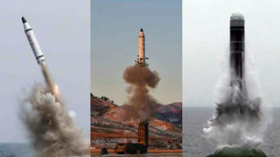 김정은 참관 안했다···中SLBM 닮은 北북극성-3형 발사 순간