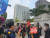이날 오후 12시 30분 무렵 &#39;검찰개혁&#39; 맞불집회가 서울중앙지검 정문 앞에서 진행되고 있다. 이병준 기자