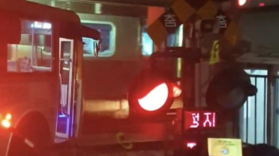 철길 건널목서 마을버스 시동 꺼져…열차 추돌, 4명 부상 