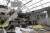 지난 2일 오후 제주 제주시 구좌읍 구좌중앙초등학교의 한 교실이 제18호 태풍 &#39;미탁(MITAG)&#39;이 몰고 온 강풍과 폭우로 무너져 있다. [뉴스1]