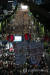 5일 오후 서울 서초구 누에다리 인근에 설치된 경찰 펜스를 사이에 두고 &#39;제8차 검찰 개혁 촛불 문화제&#39;(위)와 &#39;문재인 퇴진, 조국 구속 요구집회&#39;가 동시에 열리고 있다. [연합뉴스]