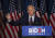 조 바이든 전 미국 부통령이 9일(현지시간) 뉴햄프셔주 로체스터에서 열린 집회에서 &#34;트럼프 대통령은 탄핵당해야 한다&#34;고 주장하고 있다. [EPA=연합뉴스]