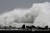 지난 11일 태풍 &#39;하기비스&#39;가 접근 중일 때 일본 미에현 키호 항에서 큰 파도가 방파제를 강타하며 솟구치고 있다. [AP=연합뉴스]