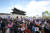 9일 오후 서울 광화문광장에서 범보수단체 주최로 &#39;조국 법무부 장관 사퇴 촉구 집회&#39;가 열리고 있다. 이날 집회를 마친 참가자들이 청와대를 향해 행진하고 있다. 우상조 기자