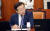 김종석 자유한국당 의원이 18일 오후 국회에서 열린 정무위원회의 국정감사에서 피우진 전 국가보훈처장이 증인 선서와 증언 거부를 한 것에 대해 비판 발언을 하고 있다. 변선구 기자