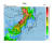 20일 오후 4시 국외 미세먼지 이동 예측치. [자료 에어코리아]