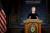 페이스북 CEO 마틴 주커버그가 17일 &#39;표현의 자유&#39;를 주제로 워싱턴DC에 위치한 조지타운대학에서 연설하고 있는 모습. [로이터=연합뉴스]