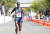 20일 열린 2019 경주국제마라톤에서 케냐 출신 귀화 마라토너 오주한이 결승선을 통과하고 있다. 오주한은 도쿄올림픽 기준기록을 통과했다. [연합뉴스]