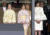 22일 나루히토 일왕 즉위식에 참석한 아베 아키에 여사의 옷차림이 일본에서 논란이다. [방송 캡처]