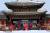 서울 종로구 경복궁 흥례문 앞에서 수문장 임명의식이 재현되고 있다. [중앙포토]