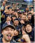 26일 서울 고척스카이돔에서 열린 키움과 한국시리즈 4차전에서 이긴 후 우승을 확정하고, 진짜 셀카를 찍고 있는 두산 선수들. [사진 오재원 SNS]