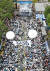지난 23일 오후 서울 여의도 국회의사당 앞에서 서울개인택시조합 &#39;타다 OUT! 상생과 혁신을 위한 택시대동제&#39;가 열리고 있다. 참가자들은 국회를 향해 모빌리티 서비스 타다를 전면 금지하는 법안 발의를 촉구했다. [뉴스1]