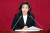 나경원 자유한국당 원내대표가 29일 국회에서 교섭단체 대표연설을 하고 있다. 변선구 기자
