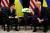 트럼프 대통령은 지난 7월 젤렌스키 우크라이나 대통령(왼쪽)과의 통화에서 조 바이든 전 부통령과 그 아들의 비리를 조사해달라고 압력을 넣었다는 의혹으로 인해 탄핵조사를 받고 있다.[로이터=연합뉴스]