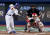 야구대표팀 김재환이 1일 고척스카이돔에서 열린 푸에르토리코와의 평가전에서 5회 투런포를 날리고 있다. [연합뉴스]