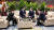 문재인 대통령과 아베 신조 일본 총리가 4일 오전(현지시간) 태국 방콕 임팩트포럼에서 아세안 3 정상회의 전 환담을 하고 있다. [사진=청와대]