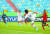 최민서가 U-17 월드컵 16강전 앙골라전에서 환상적인 시저스킥으로 결승골을 터트리고 있다. 한국은 이 결승골로 1-0 승리를 거뒀다. [연합뉴스]
