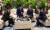 문재인 대통령과 아베 신조 일본 총리가 4일 오전(현지시간) 태국 방콕 임팩트포럼에서 아세안+3 정상회의 전 환담을 하고 있다.[청와대 제공] 
