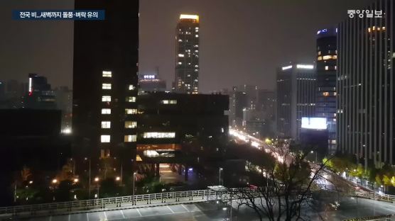 [영상] 천둥 동반한 번개 치는 서울…11일 오전까지 비 