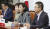 나경원 자유한국당 대표(오른쪽 둘째)가 11일 국회에서 열린 최고위원회의에서 모두발언하고 있다. 임현동 기자/20191111