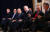지난 9월 미국 뉴욕에서 트럼프 대통령과 문재인 대통령의 정상회담이 진행되는 가운데 미국 측 배석자들이 앉아있다. 오른쪽에서 두 번째가 믹 벌베이니 비서실장 대행. [연합뉴스]
