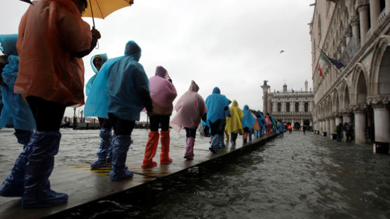 [서소문사진관]'물의 도시' 베네치아, 53년만에 '물 바다'됐다