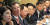 자유한국당 박맹우 사무총장과 의원들이 14일 오후 국회 의원회관에서 열린 &#39;2020 총선 디자인 워크샵&#39;에서 청년 토론자들의 발언을 경청하고 있다. [연합뉴스]
